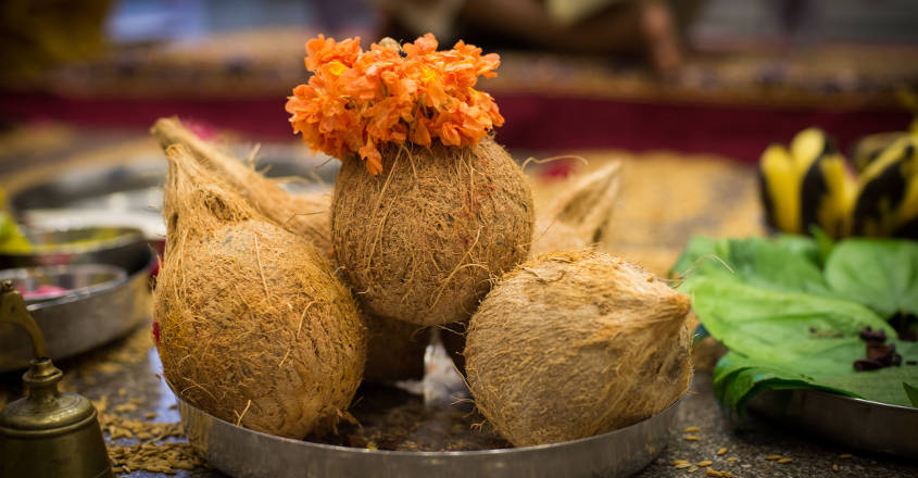 why-is-it-considered-inauspicious-if-coconut-isnt-broken-into-2-equal-halfs-in-temples-and-religious-functions